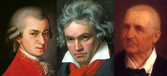 Mozart, Beethoven, Bruckner