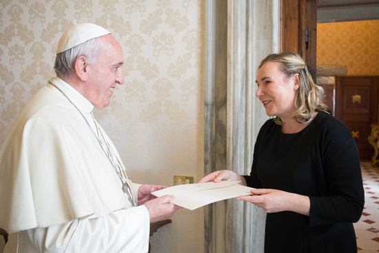 Ireland's Ambassador Emma Madigan meets Pope Francis