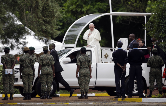 The security around Pope Francis has been very visible so far on his tour of Africa