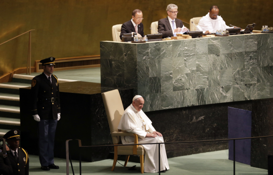 Francis became the fifth Pope to address the UN assembly