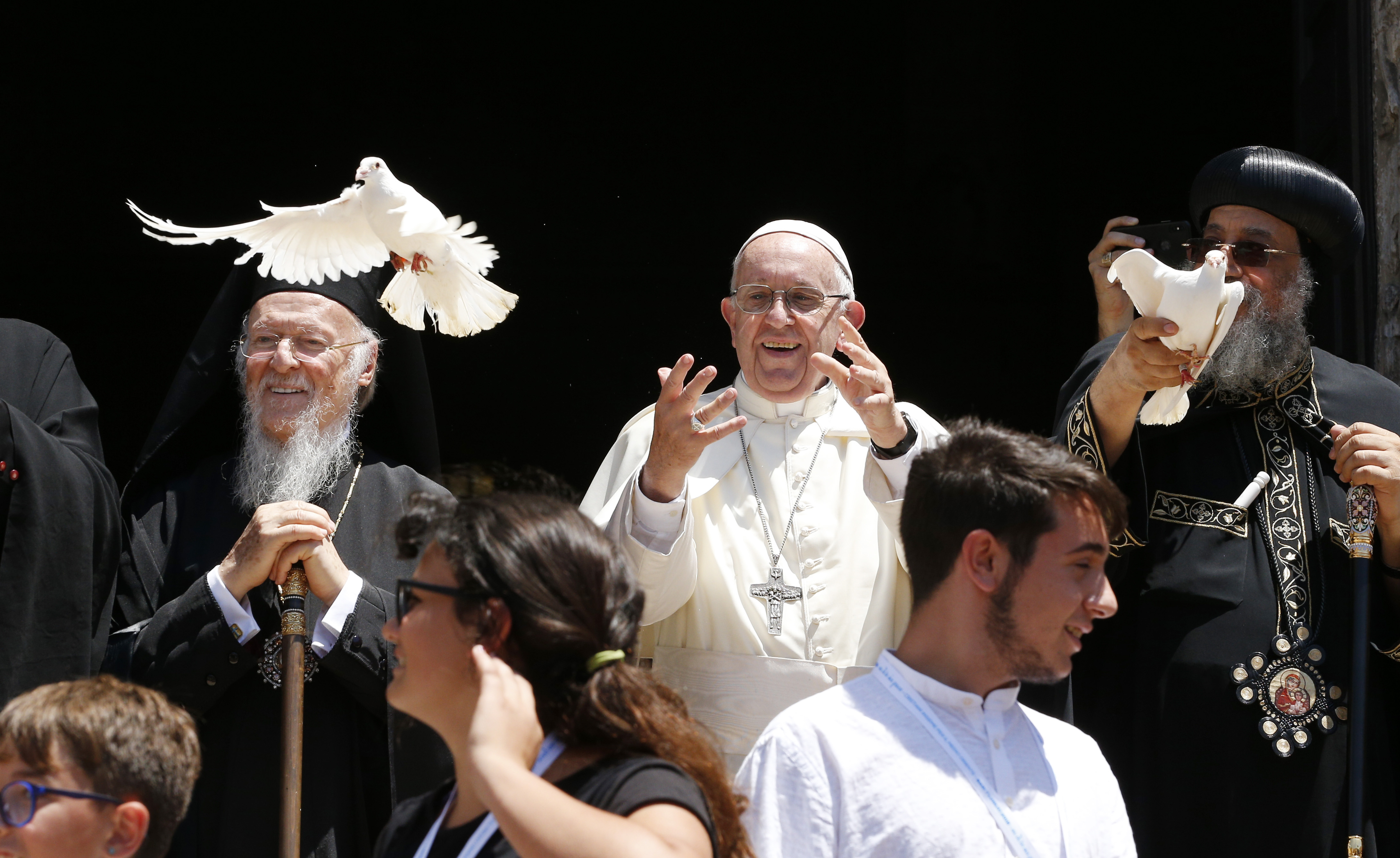 Pope Francis prays that out of discord will come peace