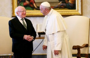 Papal audience for Irish President ahead of next year's World Meeting of Families  