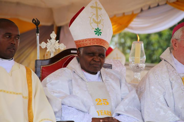 Funeral of Kenya's 'peace bishop' attended by President and crowd of 70,000 