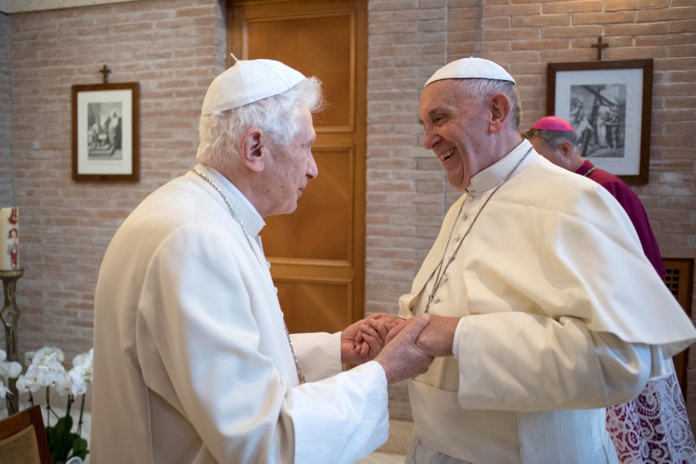 Benedict affirms continuity with Pope Francis