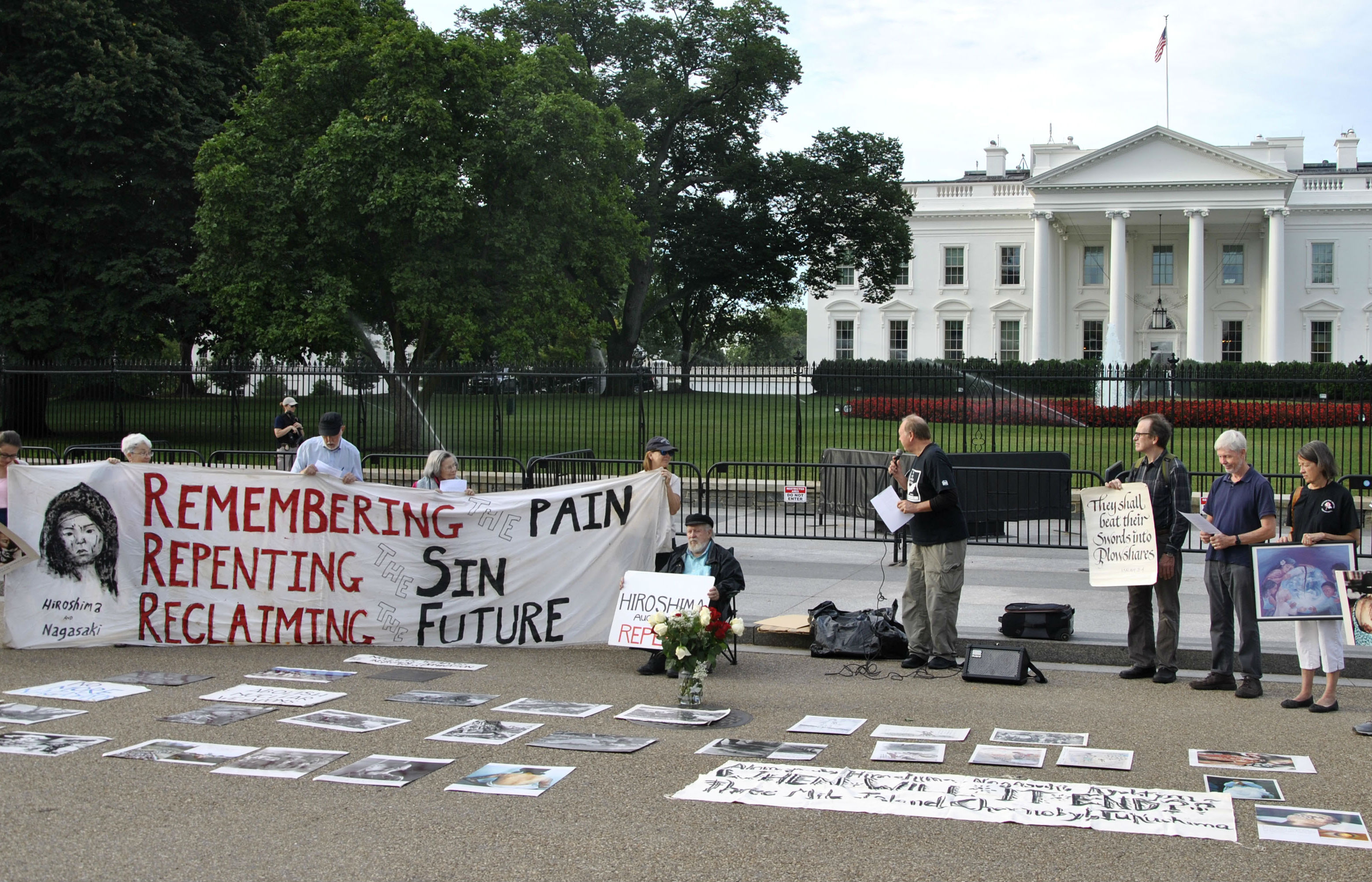 Peacemakers at White House vigil urge US to empty its nuclear arsenal