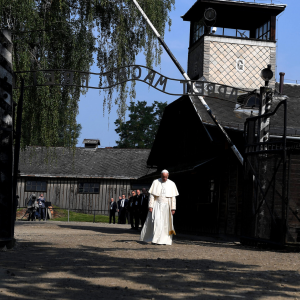 In silence Pope visits Auschwitz and writes plea for forgiveness for 'so much cruelty'