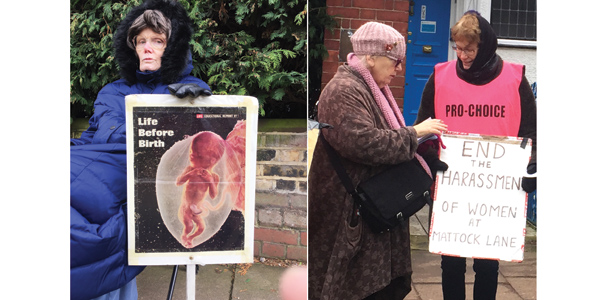 Never the twain shall meet: meeting with pro-life and pro-choice campaigners outside a clinic in London