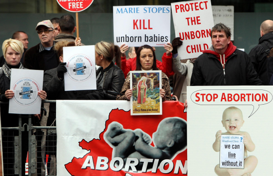 Pro-life campaigners have been picketing the Marie Stopes clinic in Belfast since it opened in 2012