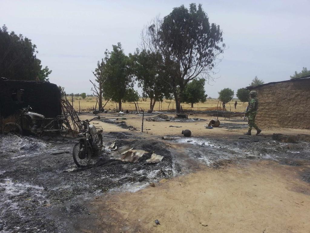 Kawuri, Nigeria after attack  