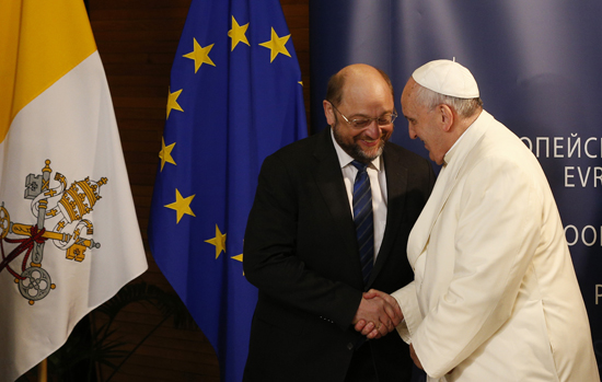 Martin Schulz with Pope Francis, Nov 2014
