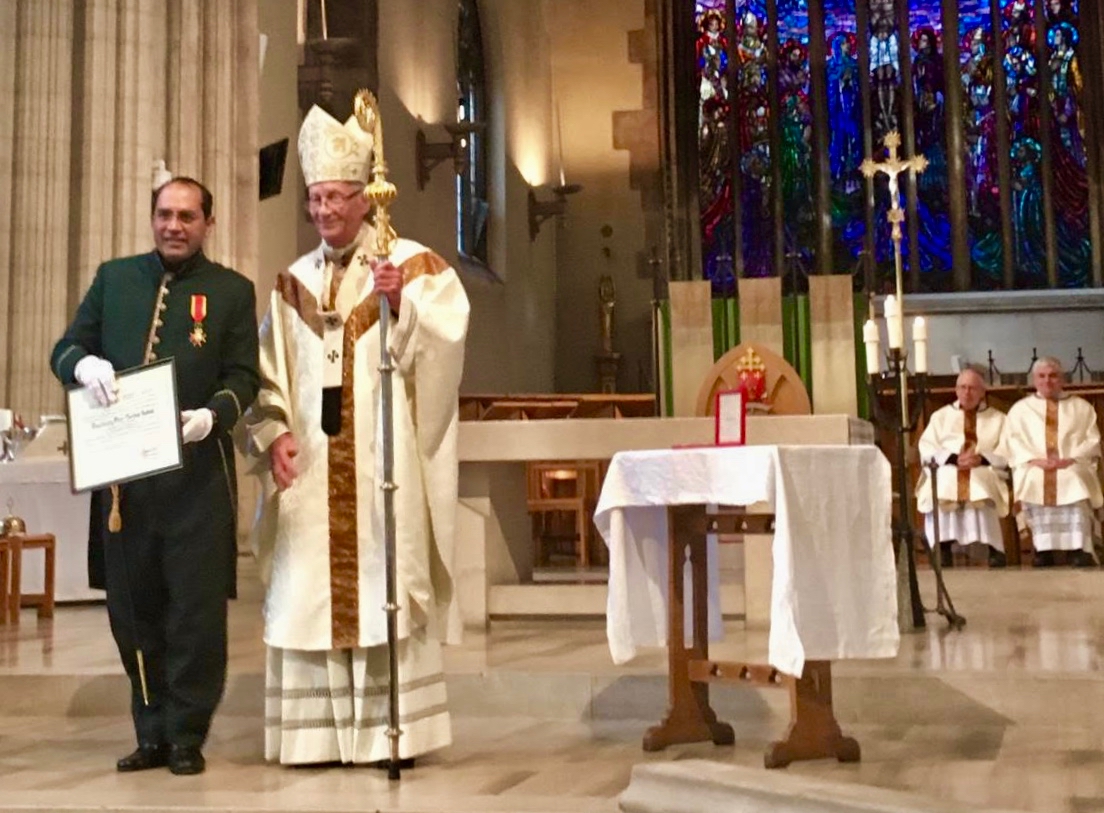 On being honoured by the Pope for services to the Church