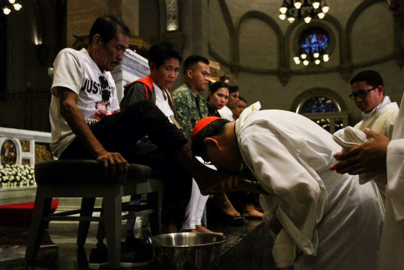 This Maundy Thursday, let us think of those who kneel before wounded humanity in service