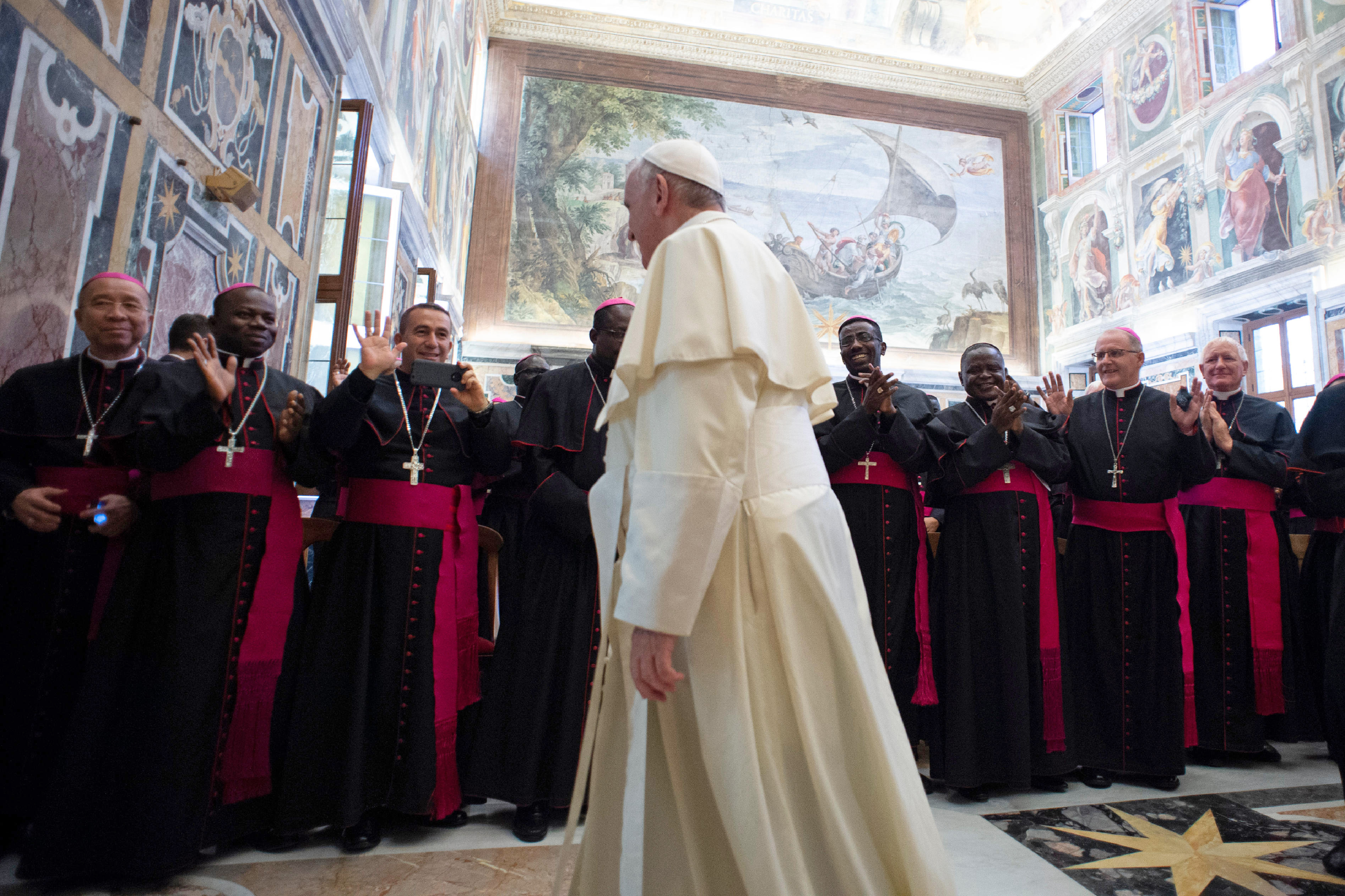 Build church unity and shun clericalism, pope tells new bishops