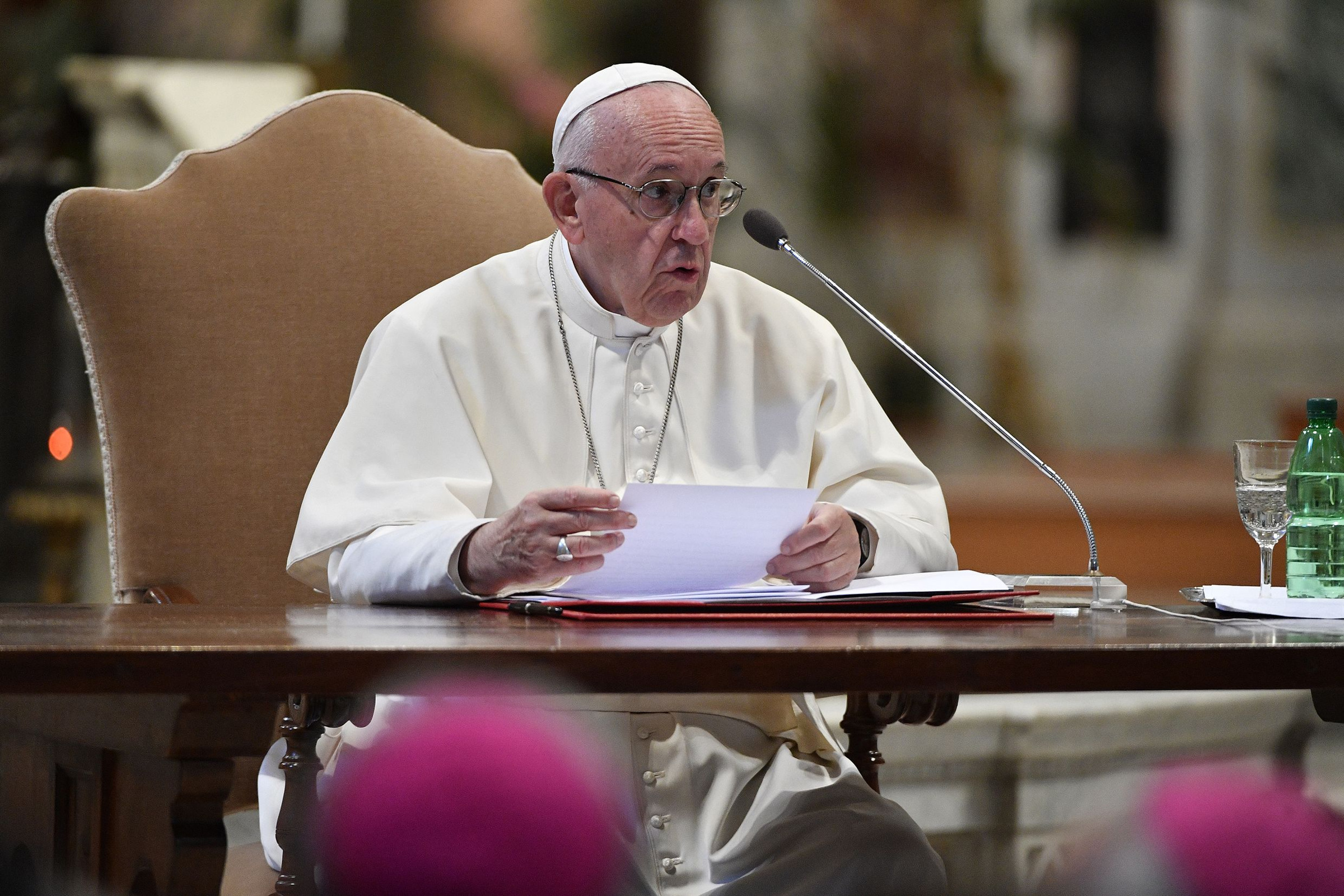 Pope: Pray to protect church from devil, step up fight against abuse