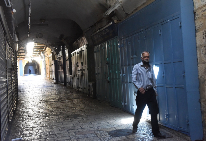 Streets empty and shops shuttered in Jerusalem