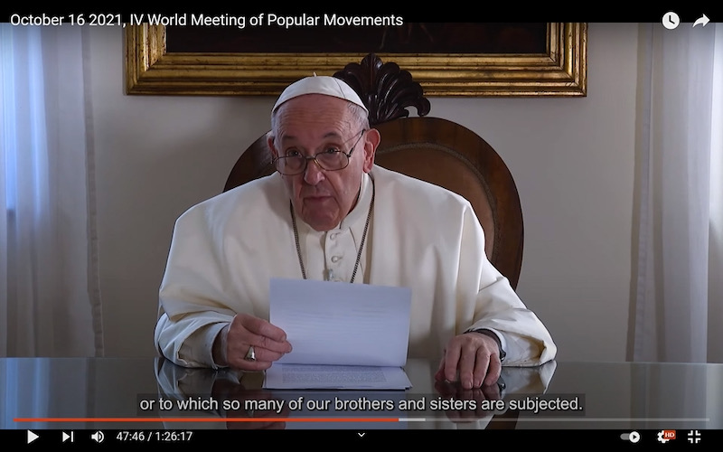 Pope praises activists as 'social poets'