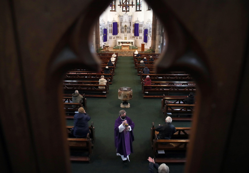 Worshippers return to church in Scotland