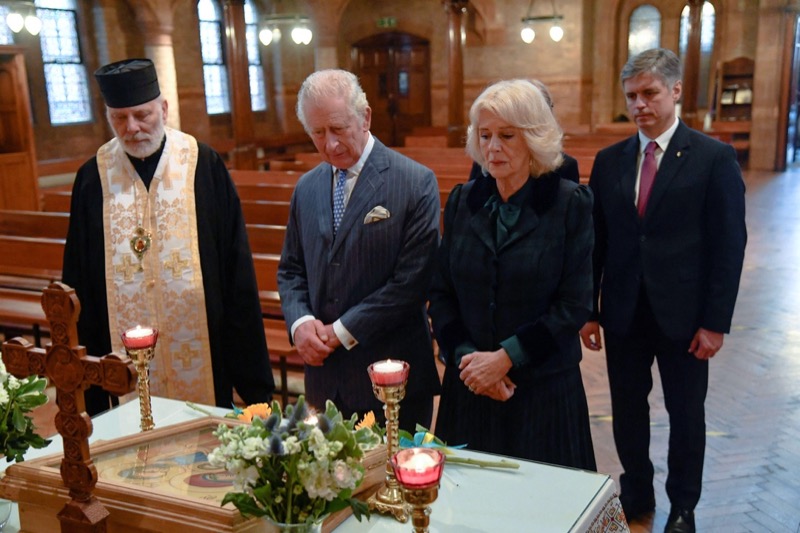 Prince of Wales pledges support on visit to Ukrainian cathedral