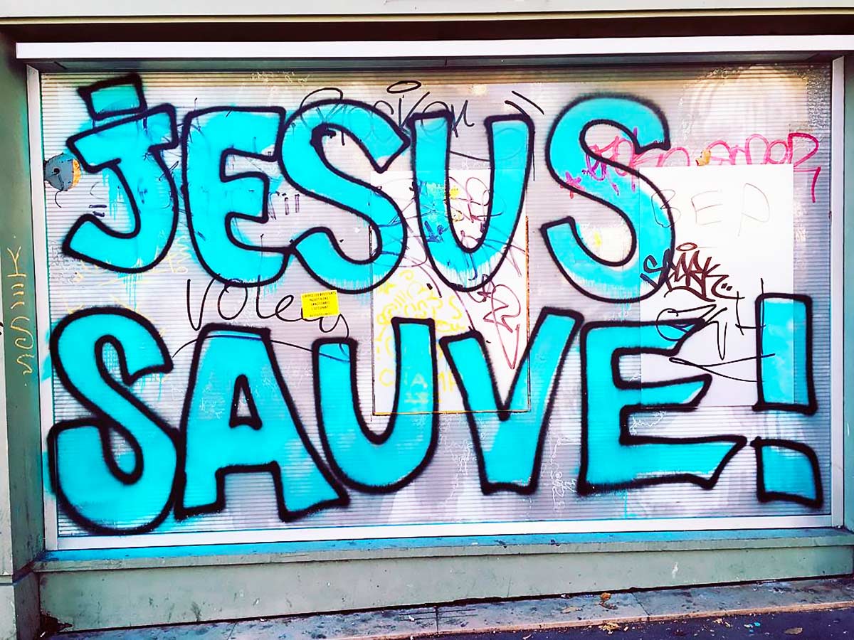 'Jesus saves' graffiti spreads on walls around Paris