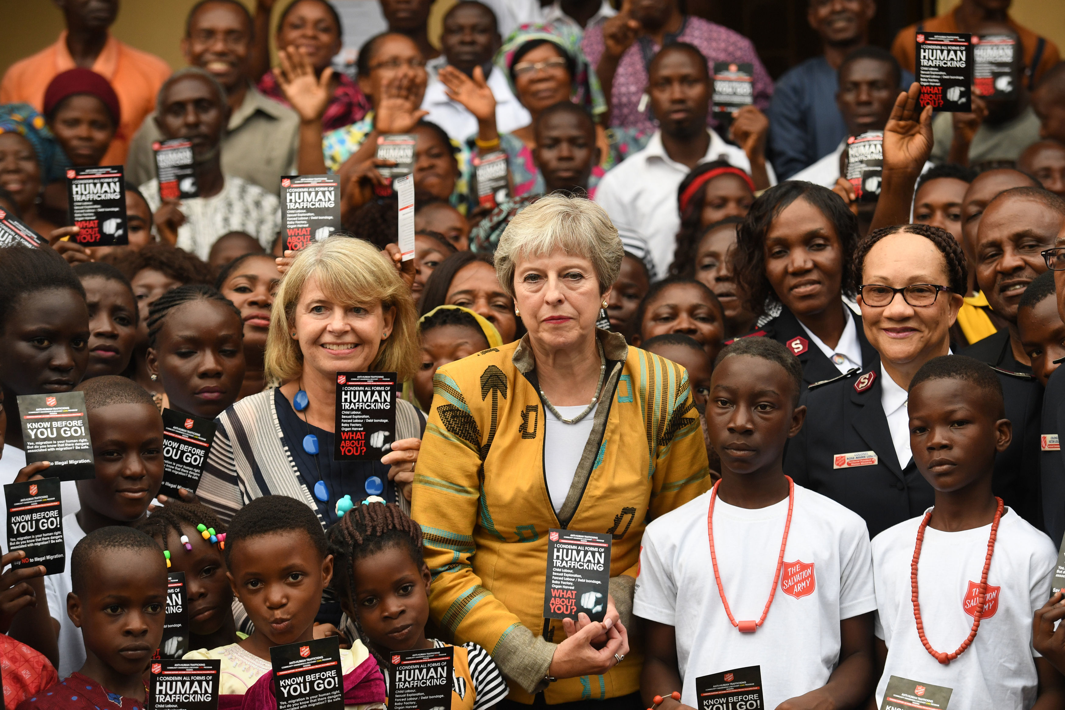 Theresa May visits anti-trafficking Salvation Army project in Nigeria 