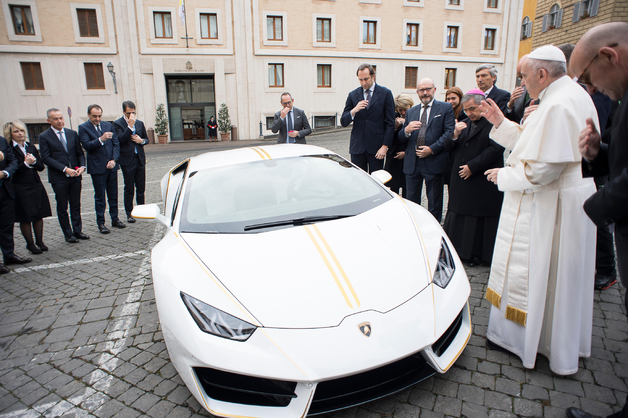 Papal Lamborghini up for auction at Sotherby's