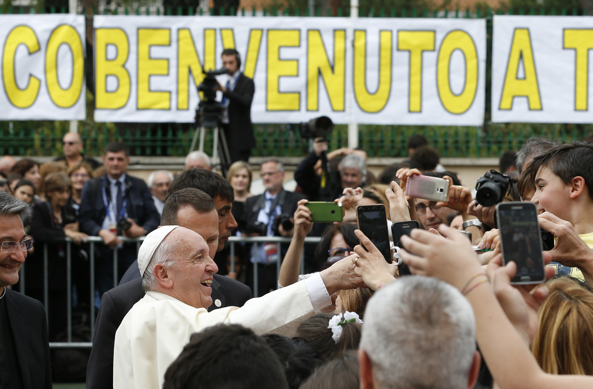 Love is constant caring for others, pope says at parish visit