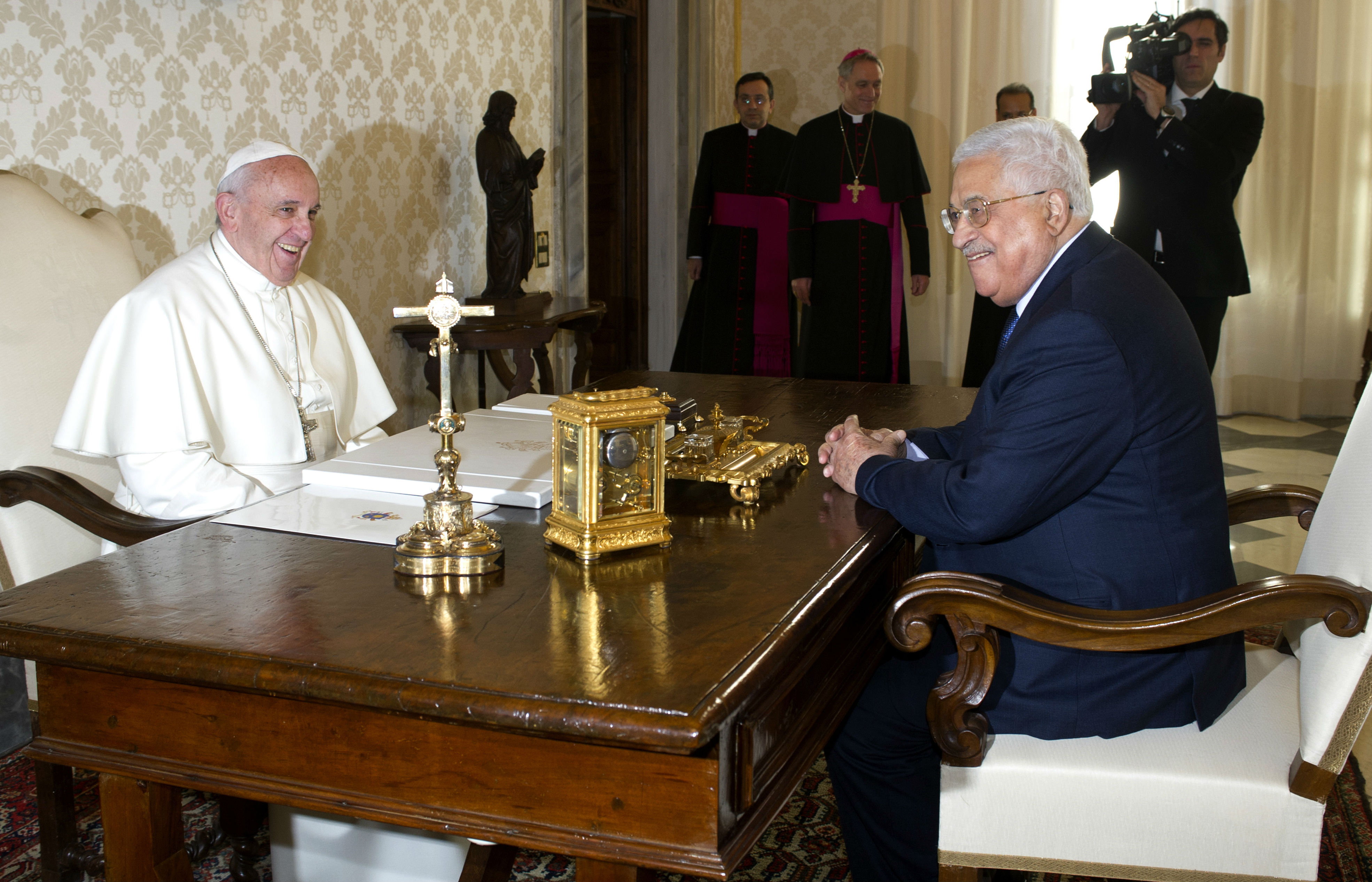 Pope meets Palestinian President as world leaders recommit to two-state solution 