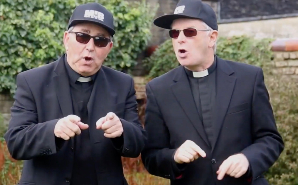 Jesus' crib a 'recycled animal feeder' say clerical rap duo