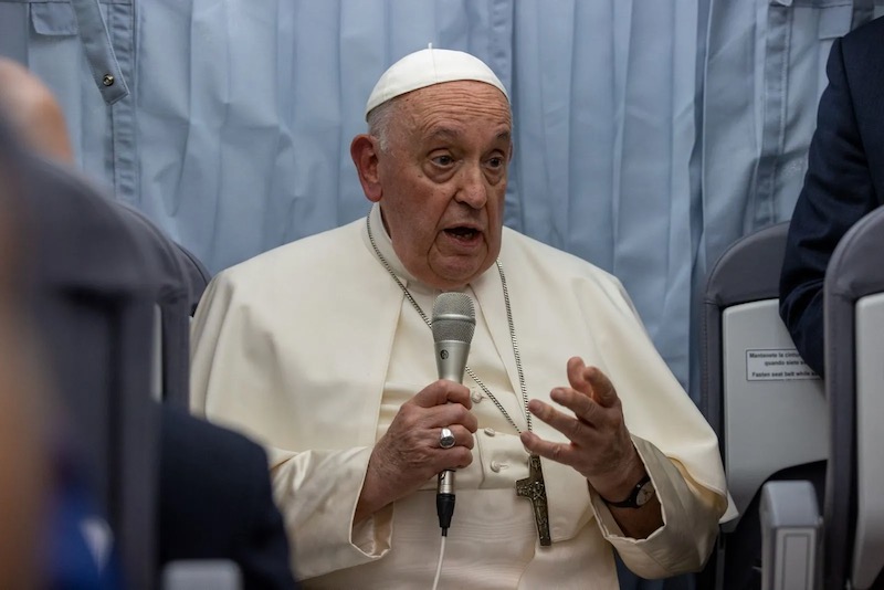 ‘You don’t play with life’: Francis condemns euthanasia and abortion on papal plane