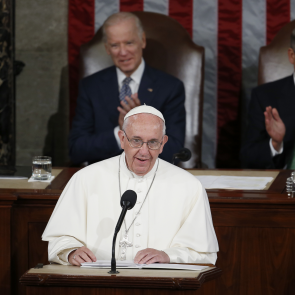 Francis cites Catholic left as model for Republican Congress