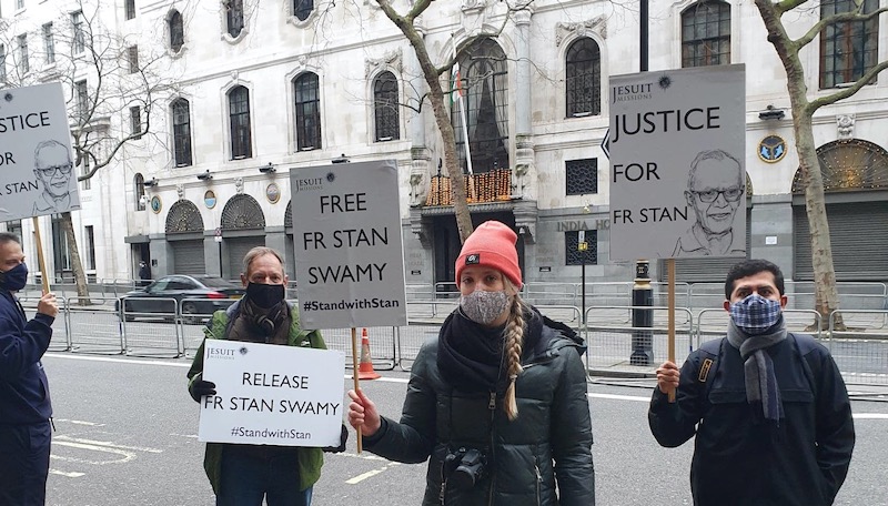 Protesters call for release of imprisoned Jesuit 