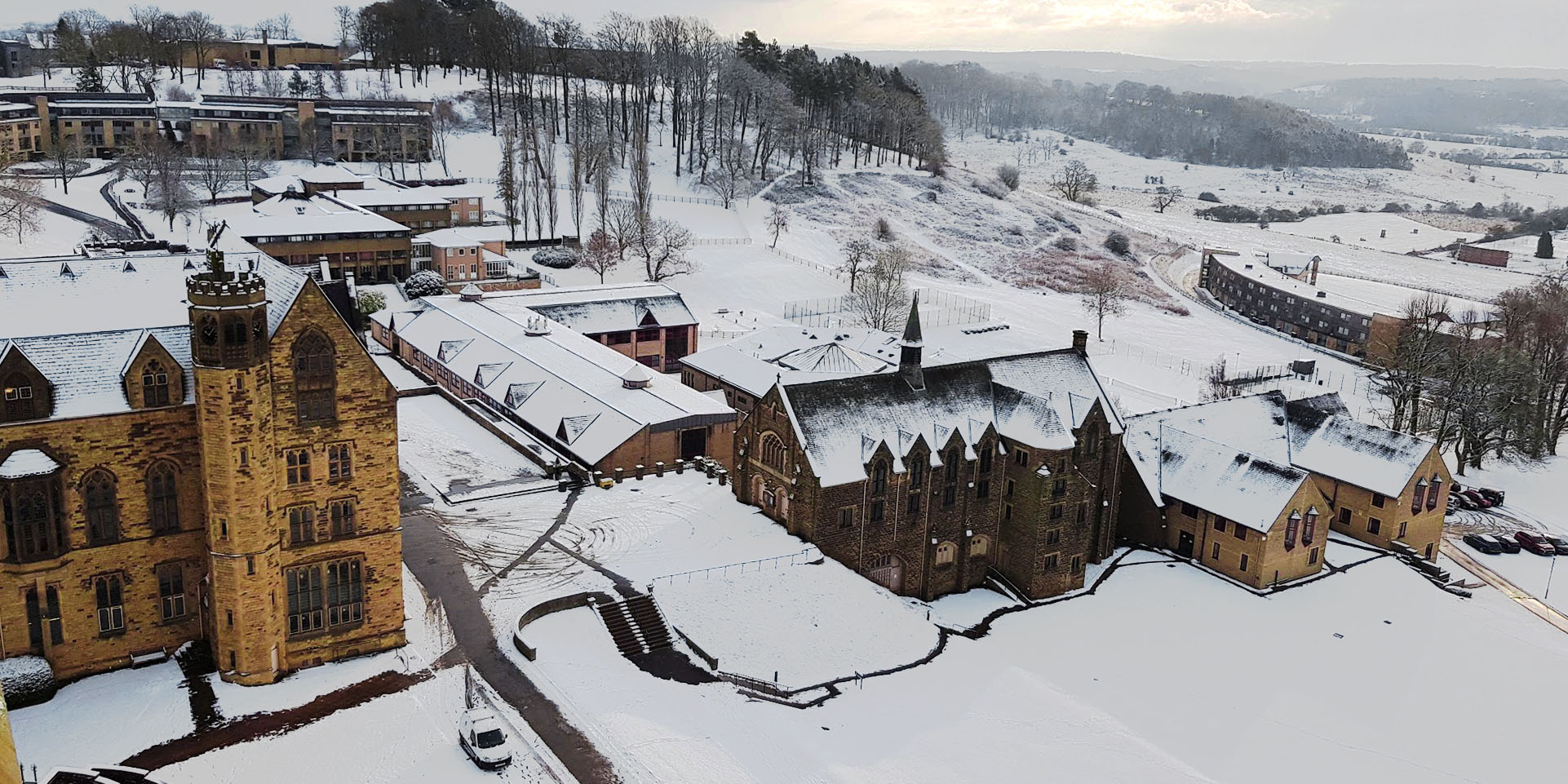 Ampleforth in the snow