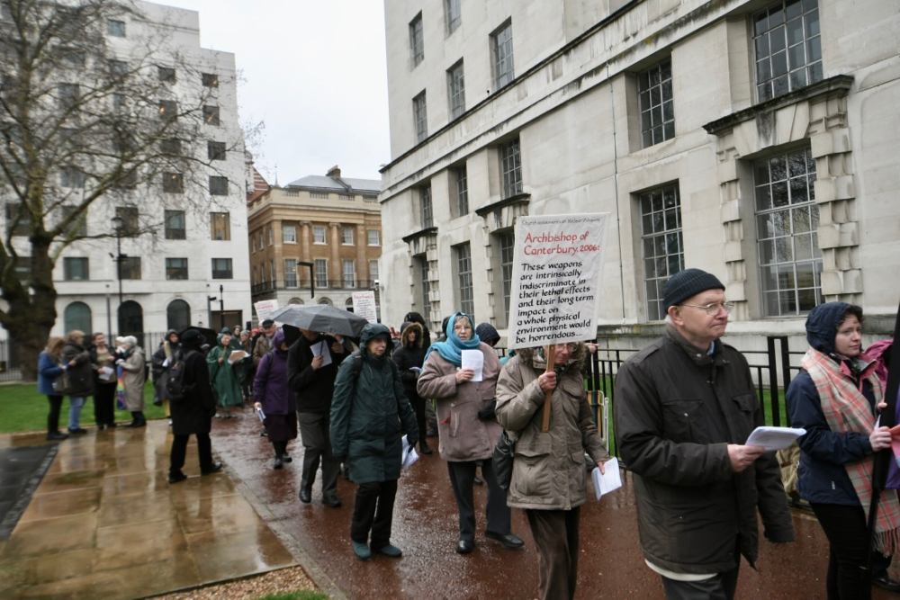 Campaigners march on the MoD