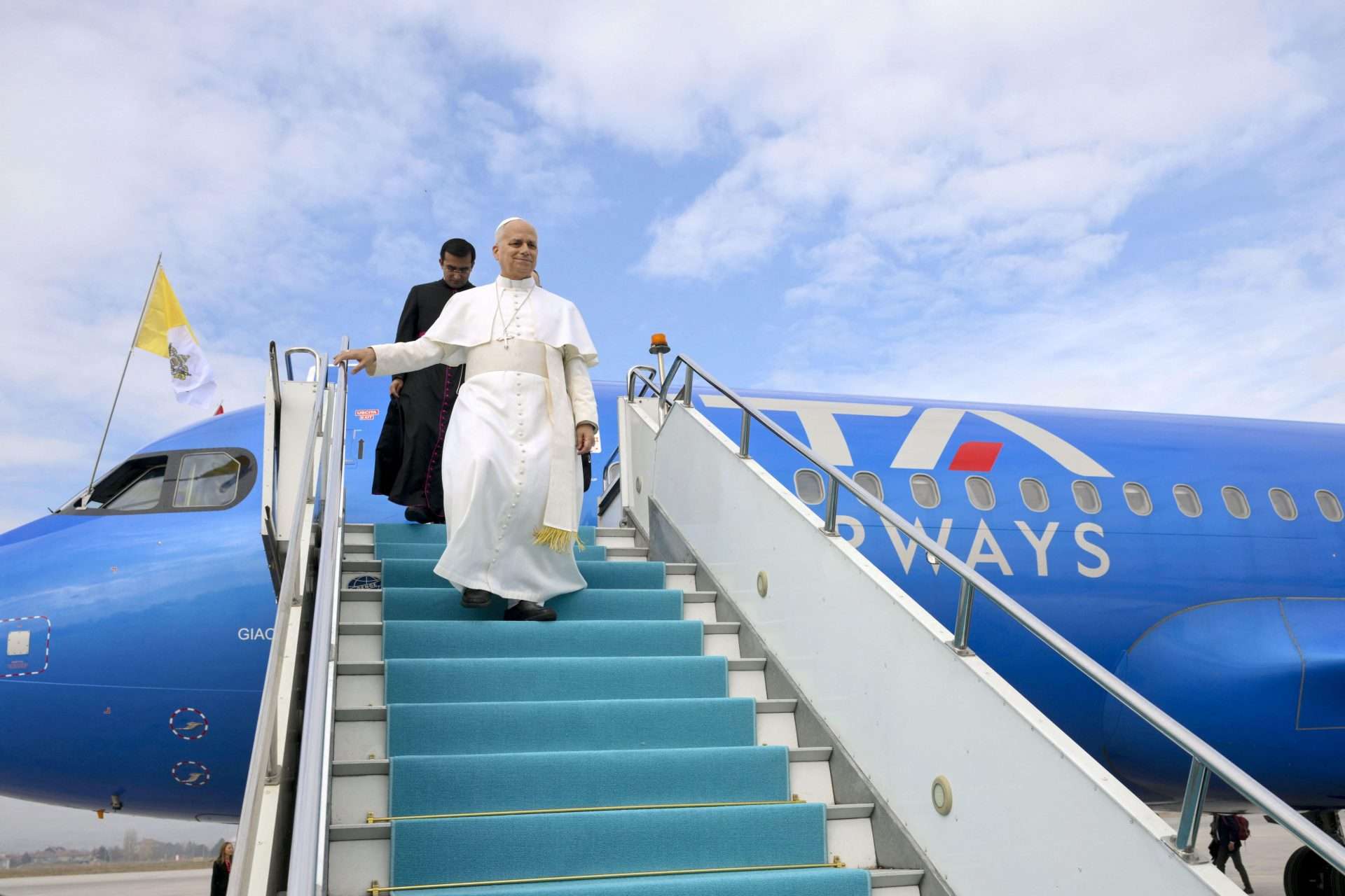Pope Leo rejects ‘might is right’ at start of first foreign visit