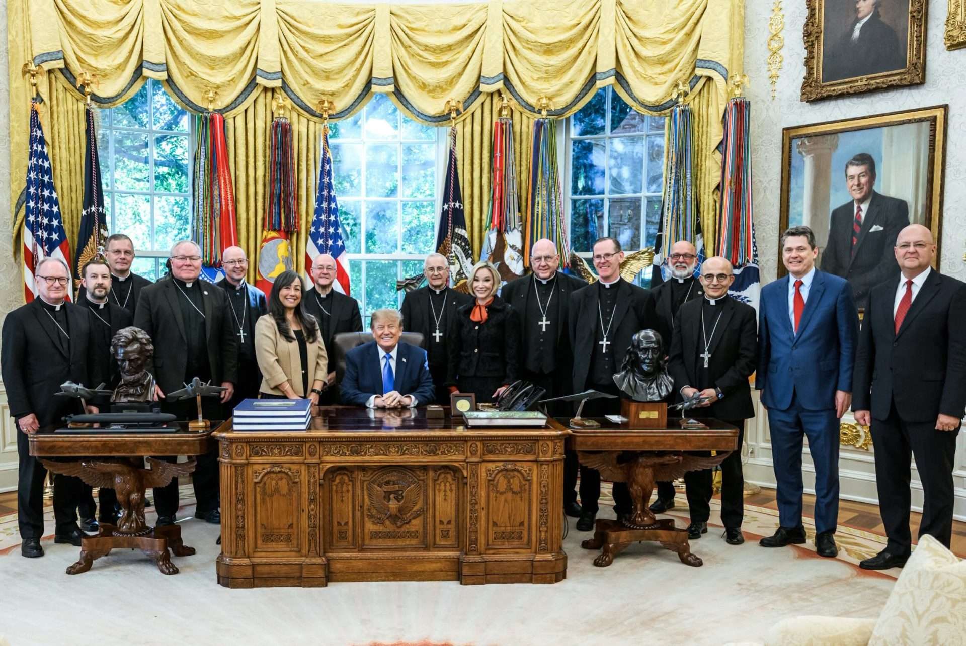 Archbishop apologises for Oval Office prayers with Trump